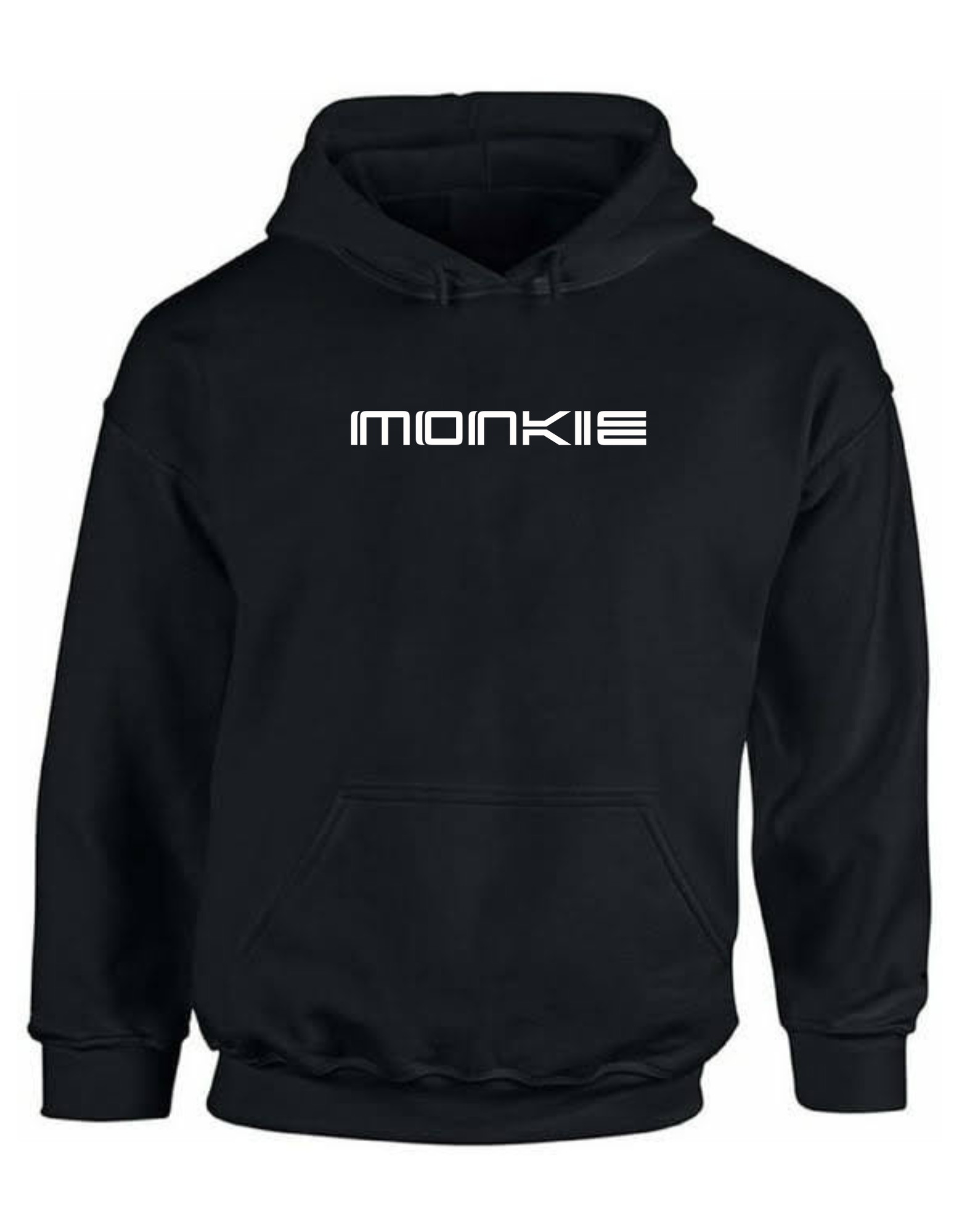 Black monkie logo winter hoodie